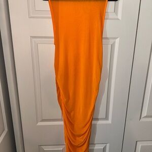 Sheer Vibrant Orange Women's Dress